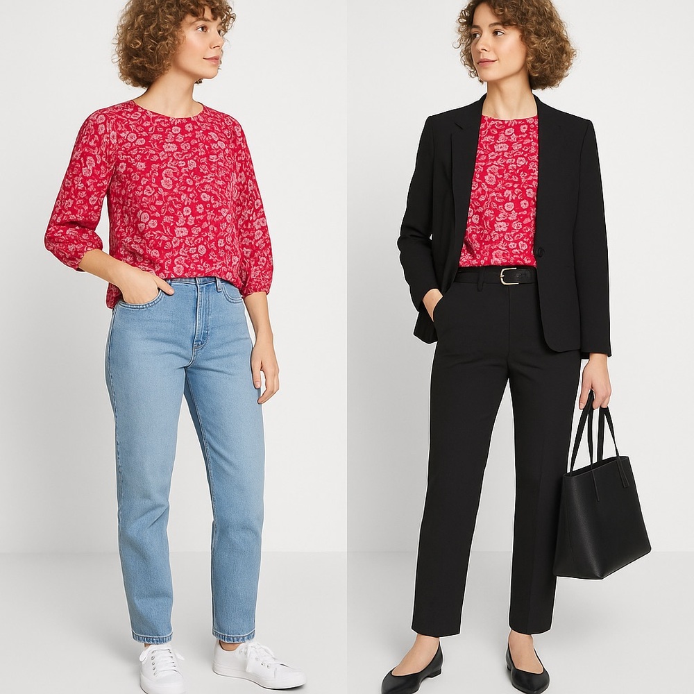 Papermoon Red Floral Blouse